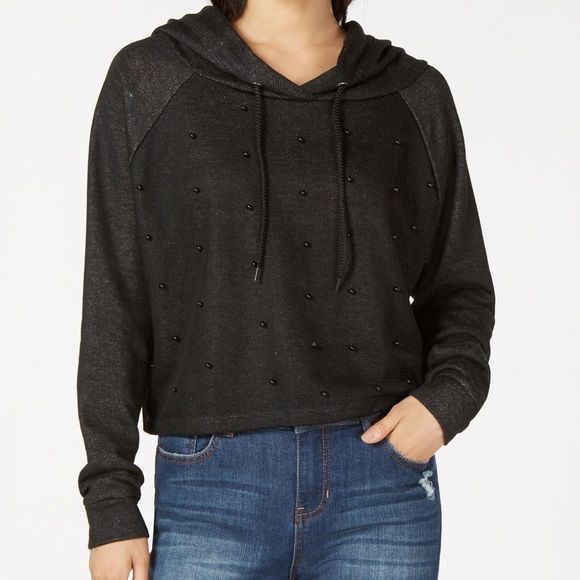 ✨ PEARL- EMBELLISHED HOODIE✨ - Picture 1 of 2